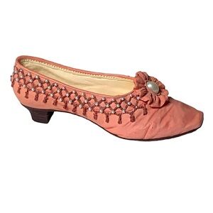 Just The Right Shoe Vintage Collectible Tassels 25090 Pink Coral Retired 1999